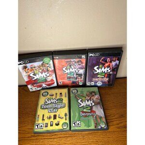 The sims 2 5 game lot cd-rom vintage